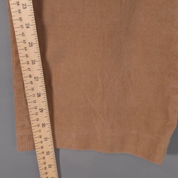 BROOKS BROTHERS Women's Pants Size 14 Corduroy Jeans Tan Flare Straight Camel - Picture 7 of 11